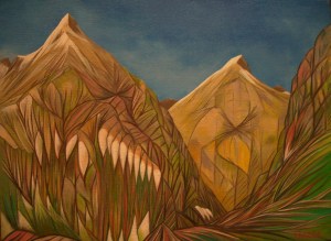 Devil's Mountains 30.5cm X 40.5cm