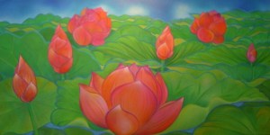 Here I am. 25.5cm X 51.0cm. Sold.